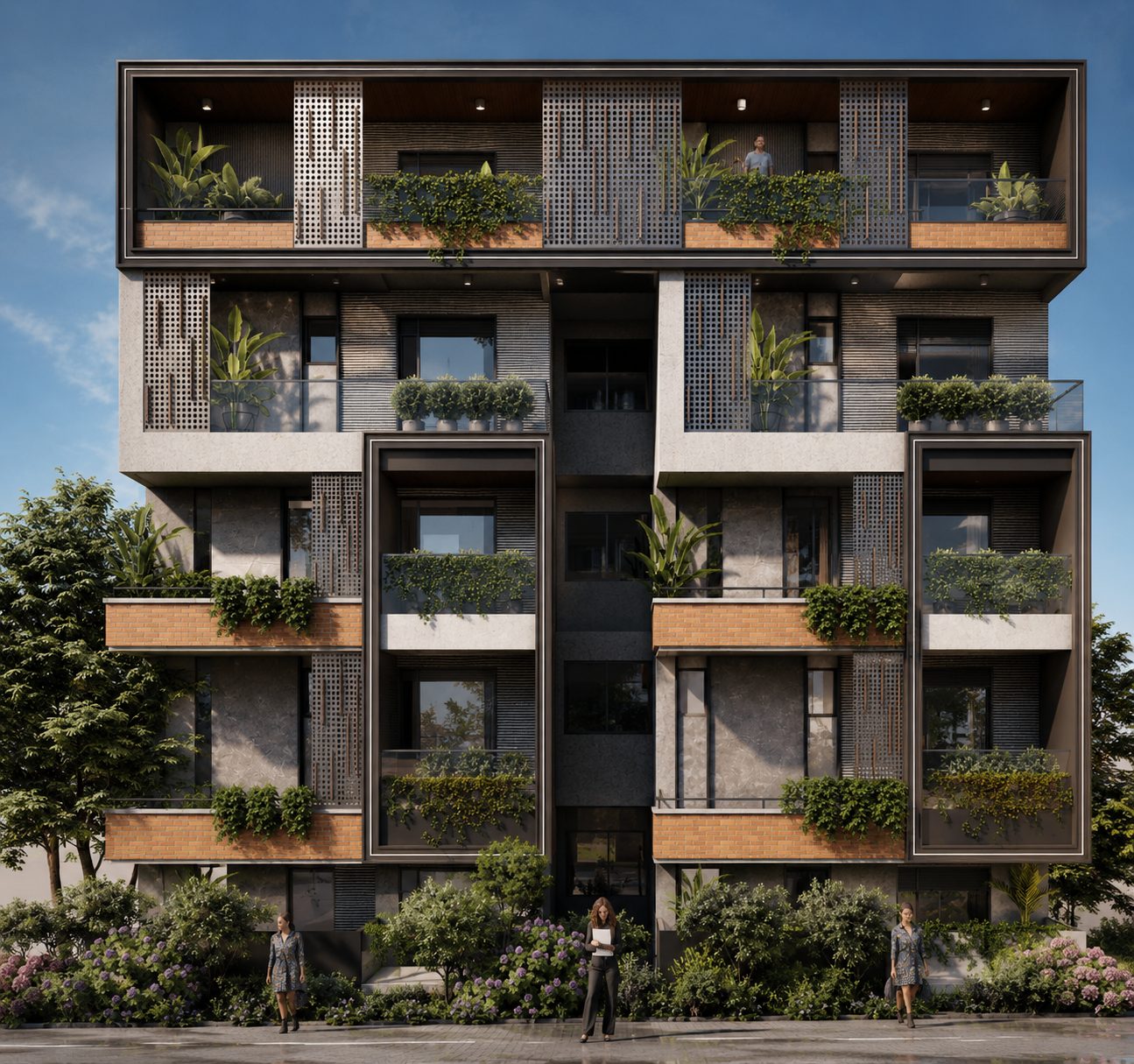 The Lattice House — residential elevation, Whitefield, Bengaluru